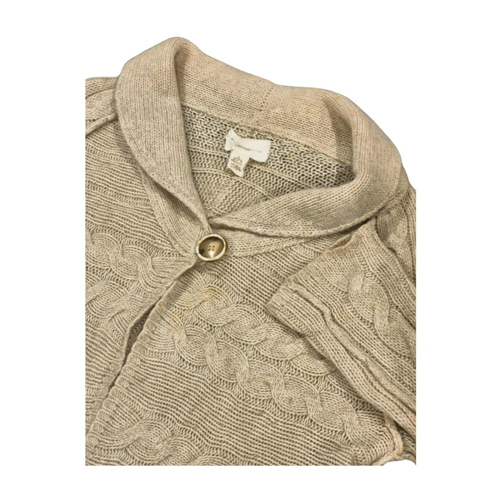 Banana Republic Alpaca Blend Cardigan One Button Sweater Wool Beige Women's L